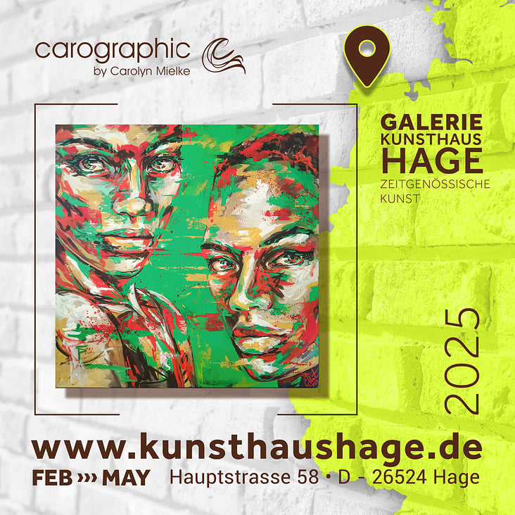 Zeitgenössische Porträtkunst bei Kunsthaus Hage mit carographic by Carolyn Mielke aus Cottbus, Lausitz, Brandenburg