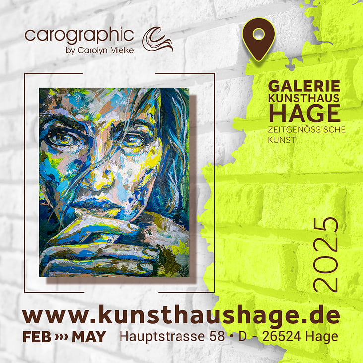 Zeitgenössische Porträtkunst bei Kunsthaus Hage mit carographic by Carolyn Mielke aus Cottbus, Lausitz, Brandenburg