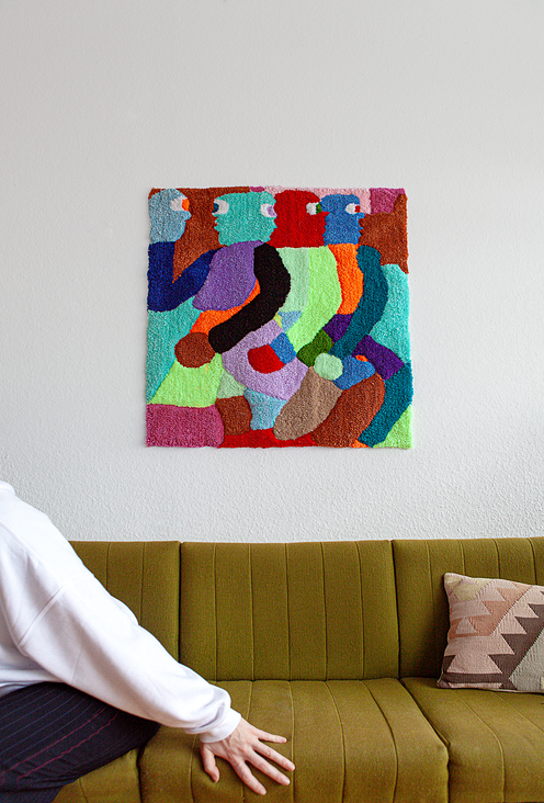 People Rug 85×75cm, acrylic whool
