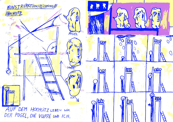 Auszug aus dem Comic „Hochsitz“