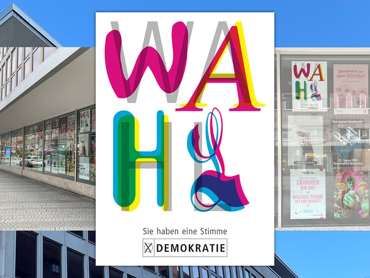 WAHL (gleich und geheim) | Plakat Entwurf | Ausstellung Schaufensterfront öffentlicher Raum