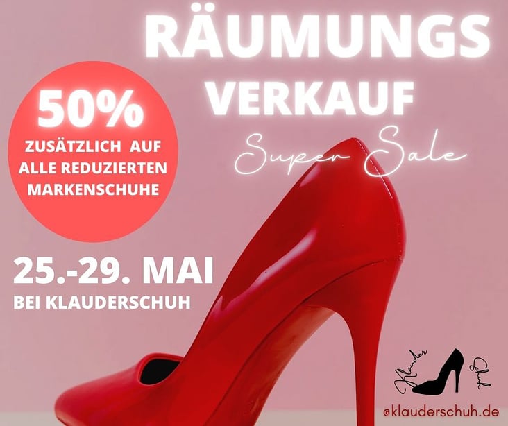 Facebook Beitrag Schuhgeschäft