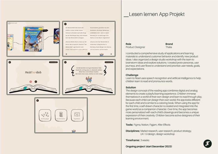 Lesen lernen App Projekt