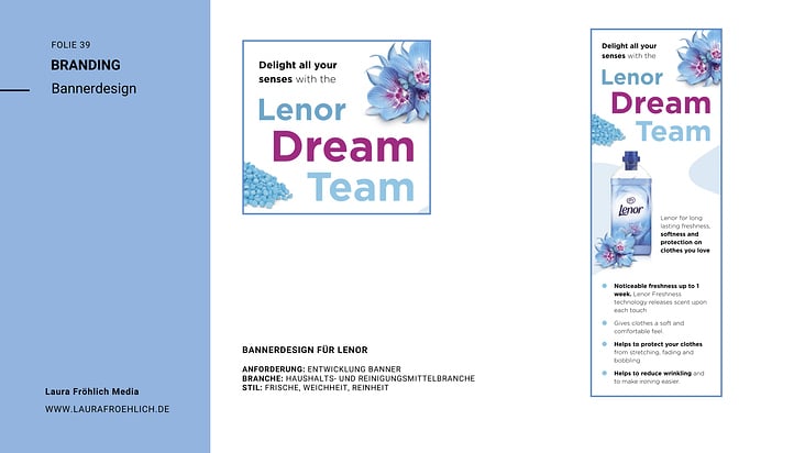 LENOR – UI/UX, Grafikdesign, Banner, Responsive