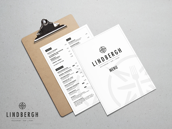 Layout/Satz Restaurant-Lindbergh Speise-Karte