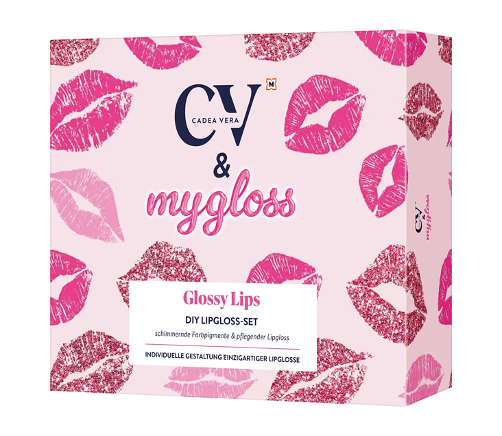 CV&mygloss Glossy Lips DIY Lipgloss-Set Ansicht/frontal/schräg Ansicht