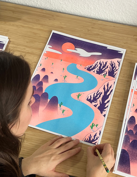 In the middle of nowhere – Risographie Druck