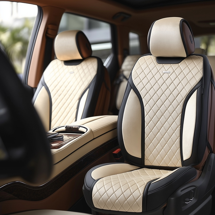 Luxuriöser Autositz – KI-generierte Produktvisualisierung