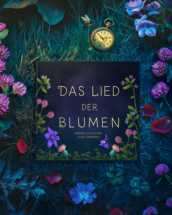 Buch-Mock-Up für Das Lied der Blumen