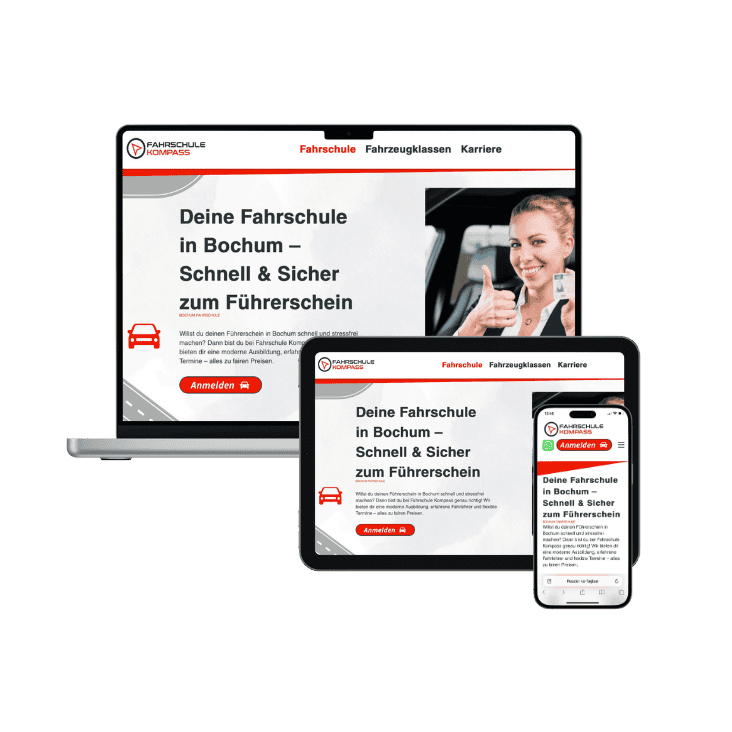 Fahrschule Website mit Local SEO