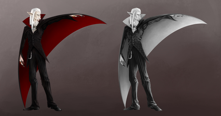 Dracula Kleidung Konzept