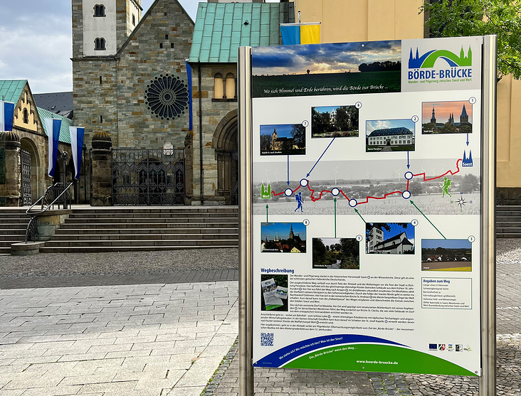 Wander- und Pilgerweg „Börde-Brücke“ – Gestaltung, Logo, Layout, Wegschilder