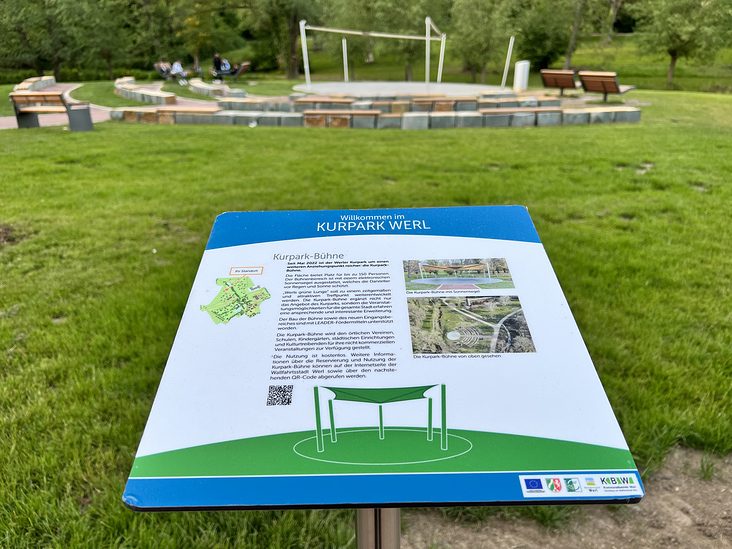 Beschilderung Kurparkbühne, Werl – Gestaltung und Layout