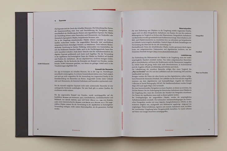 Innenseite – Layoutansicht mit Text und Satzspiegel