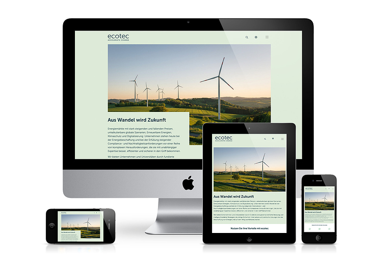 ecotec.de – Umsetzung nach Designvorlage