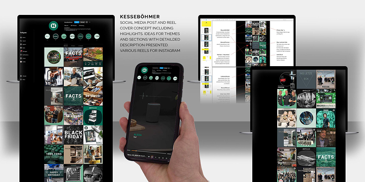 Social Media Branding, Post Reel Company Page look
