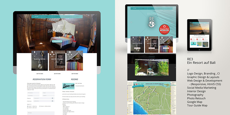 Website Development, Interior Design, Fotografie,