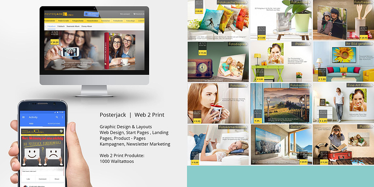Website, Produkt Placement, Photoshop Produkt Platzierung