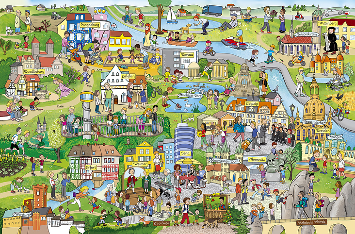 Deutschland Wimmelbuch, Osten