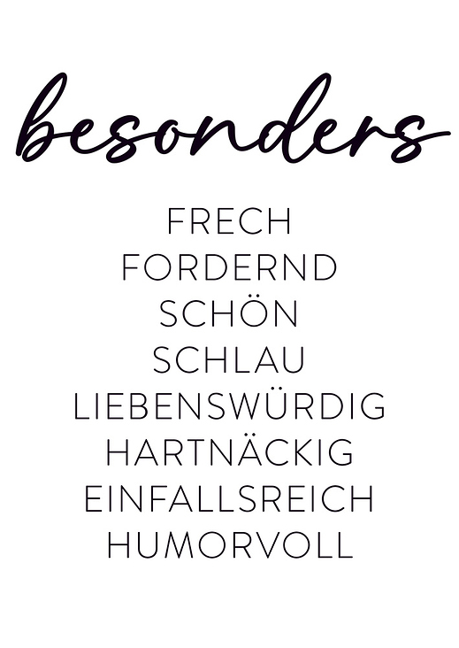 Karte „besonders“