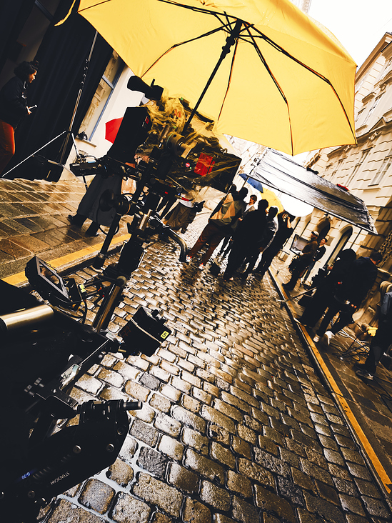 Auch im Regen funktioniert die Steadicam bestens…