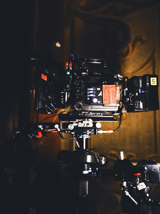 Eine schöne Seitenansicht von dem Kamera Setup. Arri Alexa Mini LF auf der Steadicam