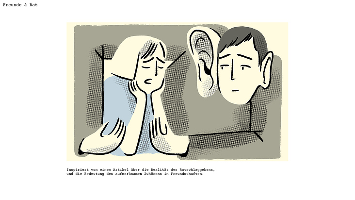Freunde & Rat (Editorial Illustration)