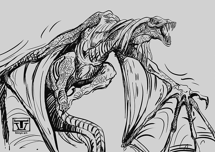 Schwarzer Drache