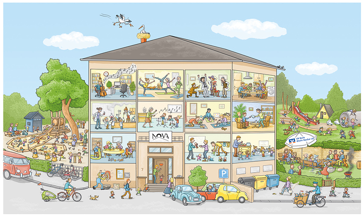 Wimmelbild für Nova-Zentrum