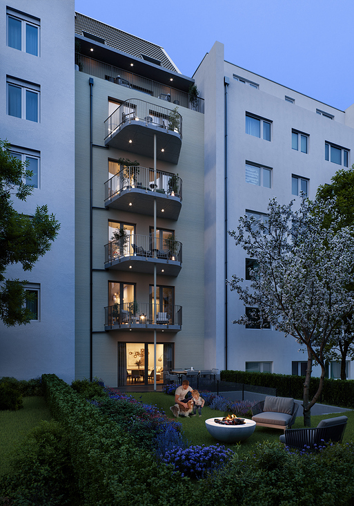 3D-visualisierung: Mehrfamilienhaus in Basel