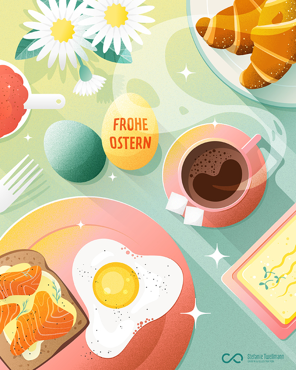 Osterbrunch Motivillustration