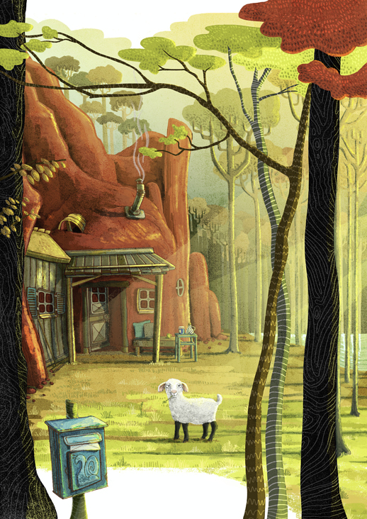 Kinderbuchillustration Anderswo