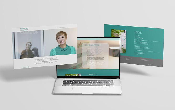 Sigrid Lang – Kinder- und Jugendtherapeutin | Onepager. Webdesign und Fotos