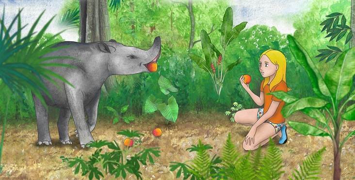 Illustration für den 6ten Band der Kinderbuchreihe „Gewürzdetektivin Emmi Cox“