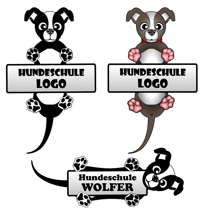 Logoentwürfe für eine Hundeschule