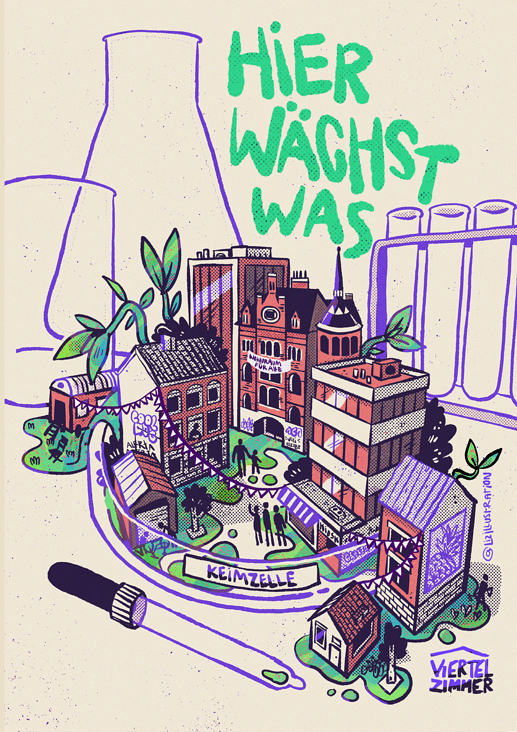 Key Visual und Logo Fundraising Kampagne fürs „Viertelzimmer“