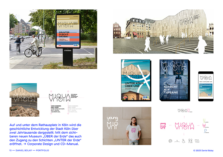 Corporate Identity / Miqua. LVR-Jüdisches Museum im Archäologischen Quartier Köln und die Stadt Köln, HauptwegNebenwege GmbH