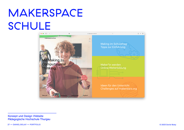 Konzept und Design Website / Pädagogische Hochschule Thurgau