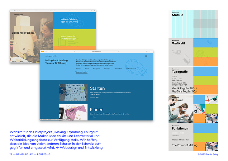 Konzept und Design Website / Pädagogische Hochschule Thurgau