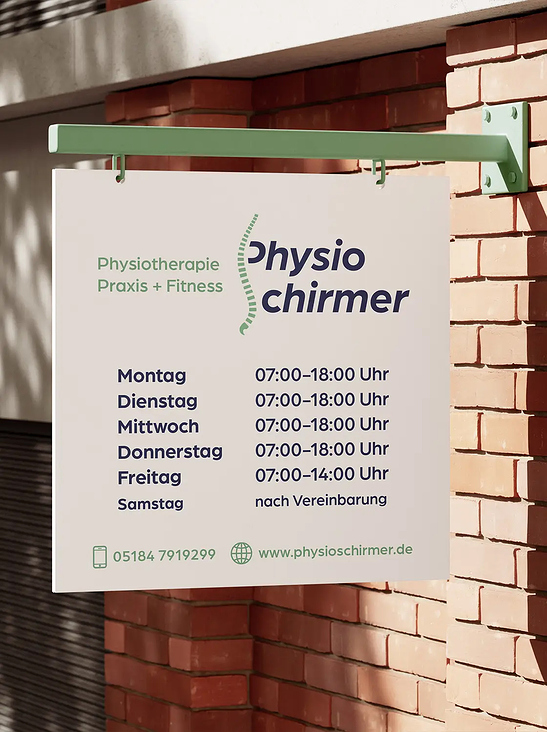 Physio Schirmer Firmenschild Öffnungszeiten