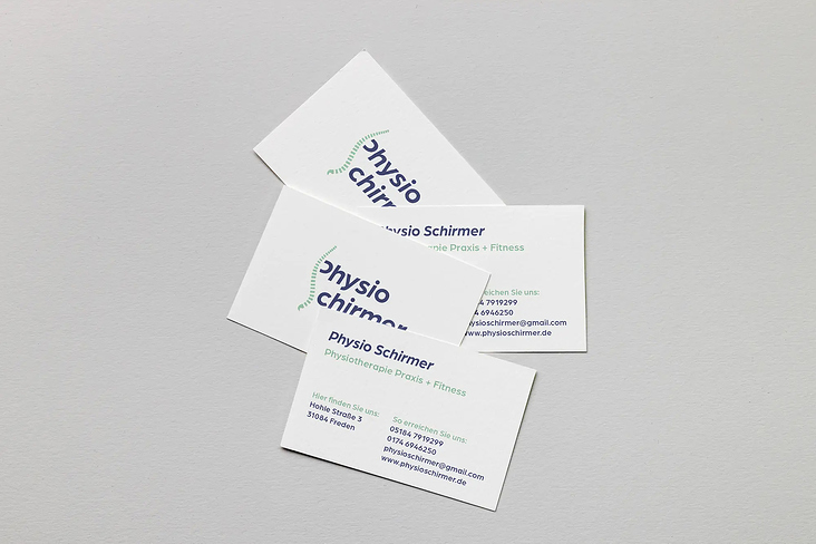 Physio Schirmer Visitenkarte