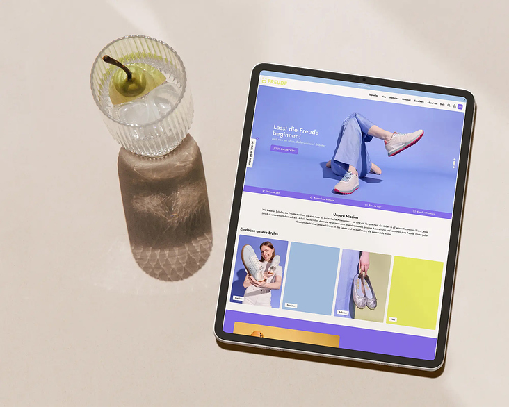FREUDE Online Shop Homepage