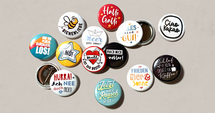 pinback buttons – kunde: missellipirellishop