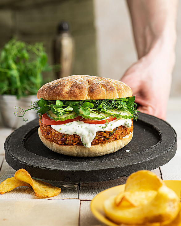 Zucchini Paprika Bulgur Burger