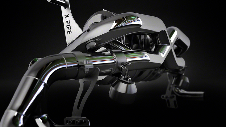 Automotive 3D Visual of an exhaust
