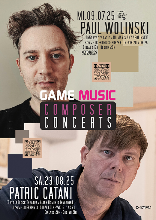 Posterdesign for our GAME MUSIC COMPOSER CONCERTS event-series