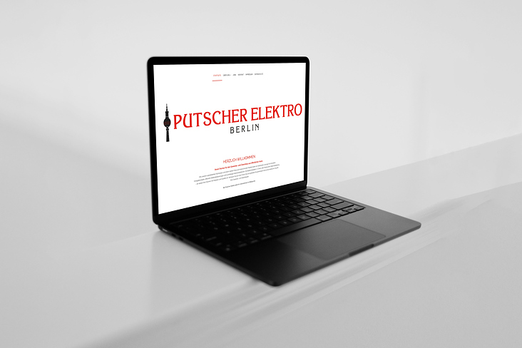 Putscher Elektro Neue Webseite on Macbook