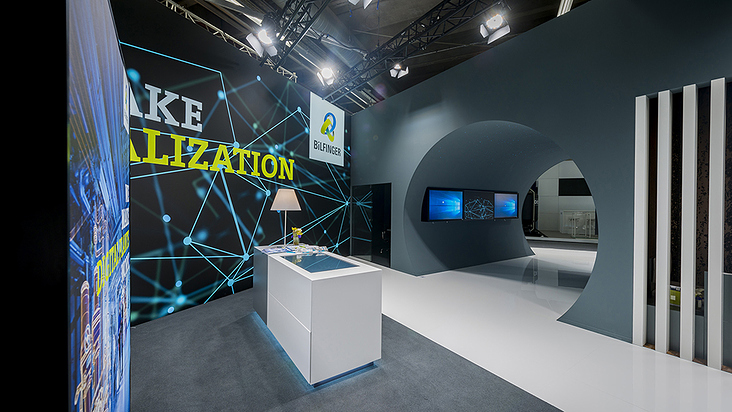 Bilfinger SE auf der Achema inkl Präsentation als Touchscreen