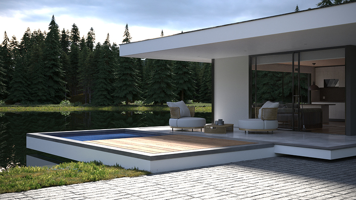 extra3design agentur fuer architekture visualisierung haus am see tag 02