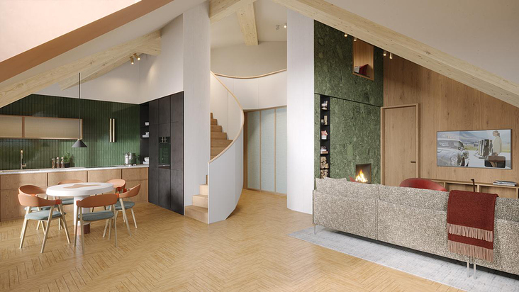 3D Visualisierung: MAYA Häuser, Andermatt